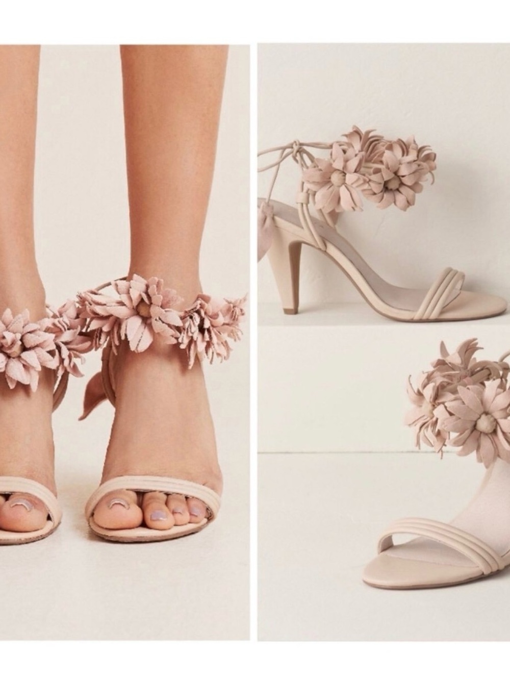 CECELIA NEW YORK Blush Pink Floral Knot Mules